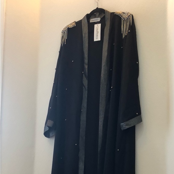 Urban Modesty NWT Size XXL embellished Abaya black Maxi Open front - Picture 15 of 15
